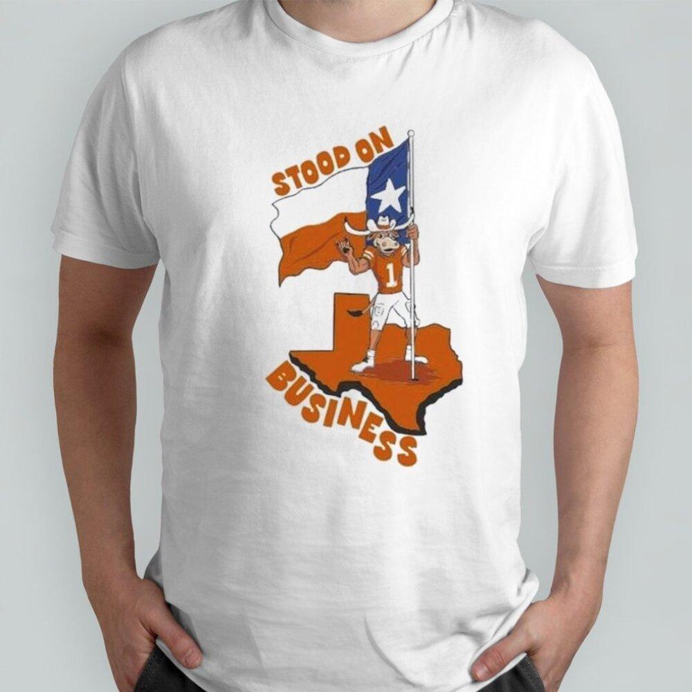 Texas Longhorns Stood On Business Football Graphic T-Shirt Game Day Fan Tee